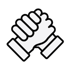 support, clasping hands